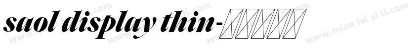 saol display thin字体转换